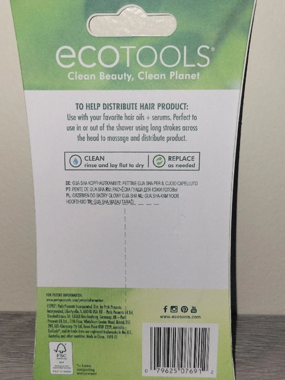 ecotools Green Jade Scalp Gua Sha Comb